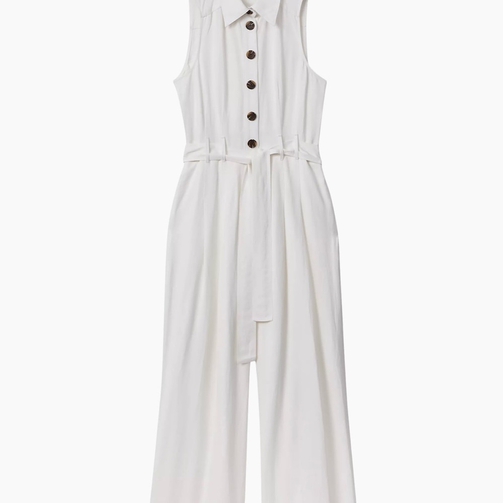 REISS PERLA Elegant White Sleeveless Jumpsuit SIZE 14 pre-loved - Picture 5 of 8